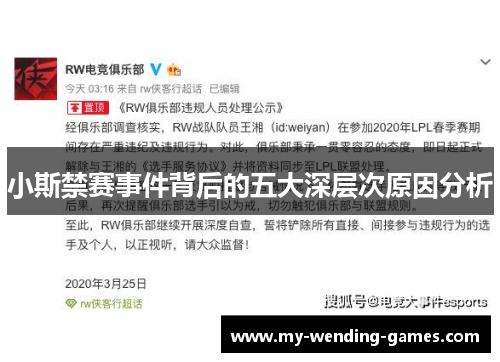 小斯禁赛事件背后的五大深层次原因分析